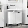 vidaXL Meuble de Lavabo de Salle de Bain Blanc 60,5 x 33,5 x 61 cm