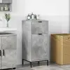 vidaXL Cabinet de salle de bain Gris béton 39.5 x 36 x 88 cm