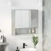 vidaXL Armoire Miroir Gris béton 59 x 17 x 55 cm Bois d'ingénierie