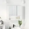 vidaXL Armoire Miroir Blanc brillant 59 x 17 x 55 cm Bois d'ingénierie