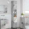 vidaXL Meuble de salle de bain haut Gris béton 30 x 35 x 192 cm