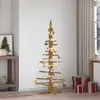 vidaXL Arbre de Noël en bois Marron 150 cm Bois massif en pin