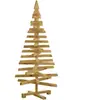 vidaXL Arbres de Noël avec support Marron 120 cm Bois massif en pin