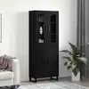 vidaXL Haut Armoire Chêne noir 69,5 x 34 x 90 cm Bois d'ingénierie