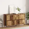vidaXL Buffets 2 pcs Bois ancien 120 x 35 x 70 cm Bois d'ingénierie