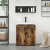 vidaXL Armoire de lavabo de salle de bain Chêne fumé 60 x 34 x 63 cm
