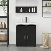 vidaXL Armoire de lavabo de salle de bain Noir 60 x 34 x 63 cm