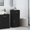 vidaXL Cabinet de salle de bain avec stockage Noir 37 x 31.5 x 82 cm
