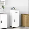 vidaXL Cabinet de salle de bain avec tiroir Blanc 30 x 35 x 80 cm