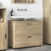 vidaXL Cabinet de salle de bain Chêne sonoma 76,5 x 35 x 64 cm