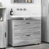 vidaXL Cabinet de salle de bain Sonoma gris 76,5 x 35 x 64 cm