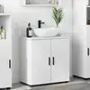 vidaXL Cabinet de salle de bain avec étagère Blanc 61 x 35 x 64 cm