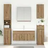 vidaXL Armoire d'évier avec porte Chêne artisanal 38,5 x 100 x 46 cm