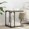 vidaXL Table d'appoint avec étagère Chêne artisanal 50 x 35 x 52 cm