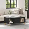 vidaXL Table basse Chêne noir 90 x 50 x 26,5 cm Bois d'ingénierie