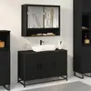 vidaXL Meuble de Lavabo de Salle de Bain Chêne noir 90 x 33 x 60 cm