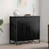 vidaXL Buffet Chêne noir 78 x 35.5 x 74.5 cm Bois d'ingénierie