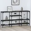 vidaXL Table console Chêne noir 160 x 29 x 80 cm Bois d'ingénierie