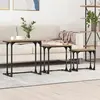 vidaXL Table basse gigogne 3 pcs chêne artisanal 50.5 x 35 x 53 cm