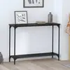 vidaXL Table console Chêne noir 101 x 30.5 x 75 cm Bois d'ingénierie