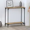 vidaXL Table console avec étagère chêne artisanal 75 x 30.5 x 75 cm