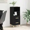 vidaXL Buffet Chêne noir 34 x 34,5 x 90 cm Bois d'ingénierie