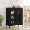 vidaXL Buffet Chêne noir 69,5 x 34 x 90 cm Bois d'ingénierie et fer