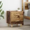 vidaXL Armoire de lit Bois ancien 40 x 35 x 47.5 cm Bois d'ingénierie