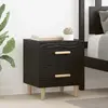 vidaXL Armoire de lit Chêne noir 40 x 35 x 47.5 cm Bois d'ingénierie