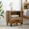 vidaXL Cabinet de chevet avec tiroir Bois ancien 40 x 35 x 47.5 cm