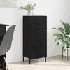 vidaXL Buffet Chêne noir 34 x 34,5 x 90 cm Bois d'ingénierie