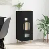 vidaXL Buffet Chêne noir 34 x 34,5 x 90 cm Bois d'ingénierie