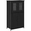 vidaXL Vidaxl Haut Armoire Chêne Noir 62 X 32 X 106,5 Cm Bois D'ingéni...