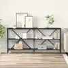 vidaXL Vidaxl Table Console Avec Étagère Chêne Noir 160 X 30 X 75 Cm