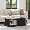 vidaXL vidaXL Table basse Chêne noir 90 x 50 x 35 cm Bois d'ingénierie