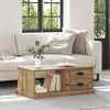 vidaXL Table basse Chêne artisanal 90 x 50 x 35 cm Bois d'ingénierie