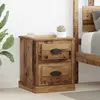 vidaXL Cabinet de chevet avec tiroir Bois ancien 39 x 39 x 47.5 cm