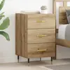 vidaXL Cabinet de chevet avec tiroir Chêne artisanal 40 x 40 x 66 cm