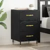 vidaXL vidaXL Cabinet de chevet Chêne noir 40 x 40 x 66 cm Bois d'ingé...