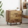 vidaXL Cabinet de chevet avec tiroir Bois ancien 40 x 35 x 47.5 cm