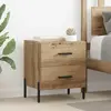 vidaXL Cabinet de chevet avec tiroir chêne artisanal 40 x 35 x 47.5 cm