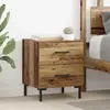 vidaXL Cabinet de chevet avec tiroir Bois ancien 40 x 35 x 47,5 cm