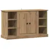 Buffet rustique en bois dingénierie - vidaXL - Chêne artisanal - 100x35 5x60 cm - 2 portes - Multi-étagères