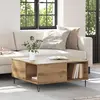 vidaXL Table basse chêne artisanal 80 x 80 x 36,5 cm Bois d'ingénierie