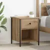 vidaXL Cabinet de chevet avec tiroir Chêne artisanal 40 x 42 x 50 cm