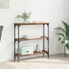 vidaXL Table console avec étagère Bois ancien 75 x 22.5 x 75 cm