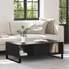 vidaXL Table basse Chêne noir 104 x 60 x 35 cm Bois d'ingénierie