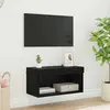 vidaXL Vidaxl Meuble Tv Chêne Noir 60 X 30 X 30 Cm Bois D'ingénierie