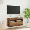 vidaXL Meuble TV mural Bois Ancien 80 x 30 x 40 cm Bois d'ingénierie