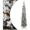 vidaXL Sapin de Noël artificiel Vert 210 cm PVC et acier et plastique